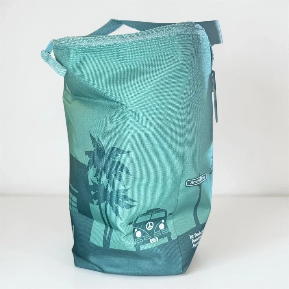 Trader Joe's Large Reusable Insulated Shopping Bag Teal Blue 8 Gallon Cooler NEW